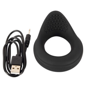 Rebel Mens Gear Testikel og Penisring med Vibrator