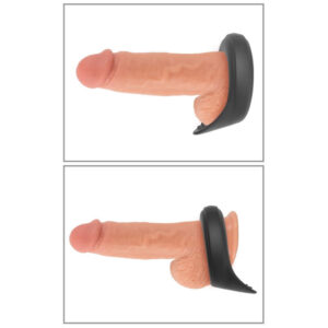Rebel Mens Gear Testikel og Penisring med Vibrator
