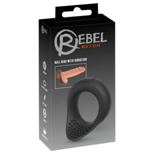 Rebel Mens Gear Testikel og Penisring med Vibrator