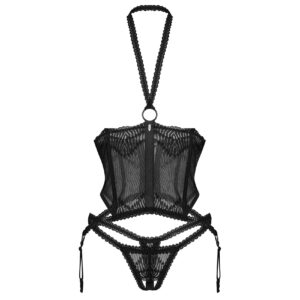 Alliane Open Bust Bustier Lingeri Sæt