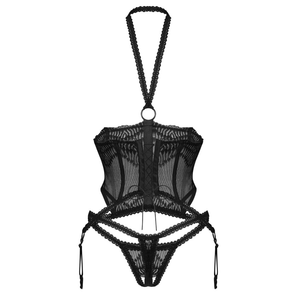 Alliane Open Bust Bustier Lingeri Sæt