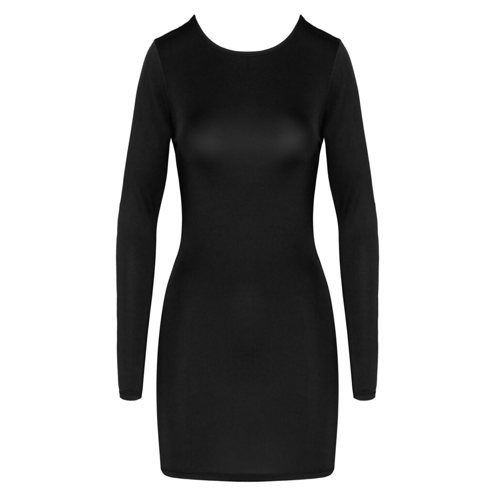 Sort Mini Kjole med Cut-Out på Ryggen