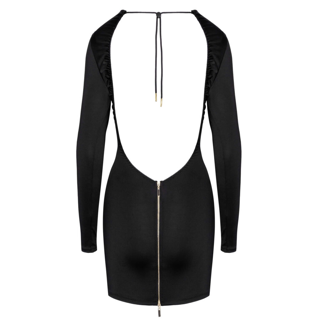 Sort Mini Kjole med Cut-Out på Ryggen