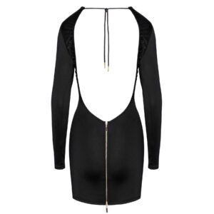 Sort Mini Kjole med Cut-Out på Ryggen