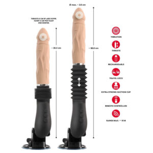 Sexmaskine RC Fucking Machine Trådløs Vibrator med Stødefunktion