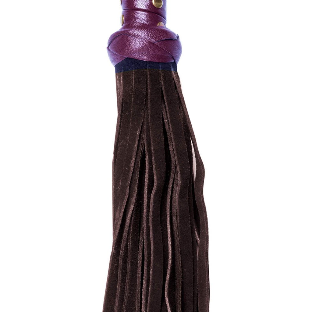 Bad Kitty Flogger i Ruskind med Rødt Håndtag