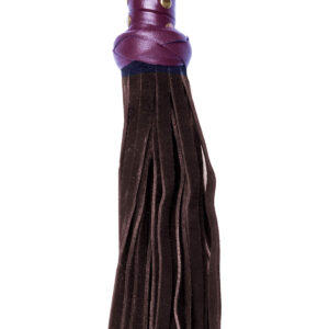 Bad Kitty Flogger i Ruskind med Rødt Håndtag