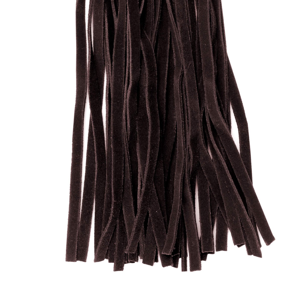 Bad Kitty Flogger i Ruskind med Rødt Håndtag