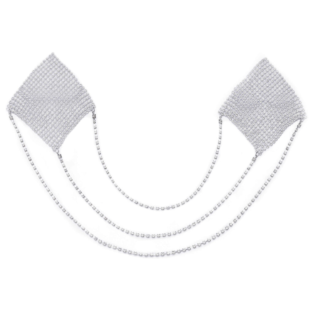 Nipple Sticker Square Sølv Smykke