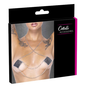 Nipple Sticker Square Sølv og Sort Smykke