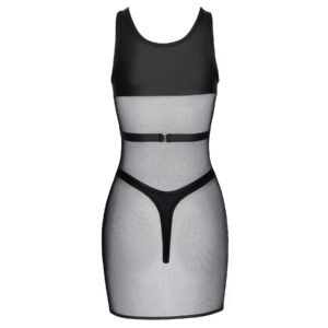 Net Minikjole med G-streng og Wetlook Harness