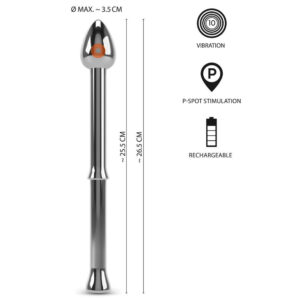 Rebel Prostata Stimulator og Vibrator Metal Milking Stick