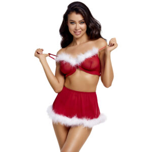 X-mas BH, Nederdel og Trusse Julelingeri Sæt