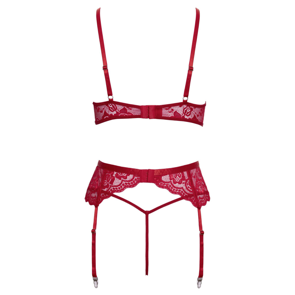 X-mas Julelingeri Sæt i Røde Blonder