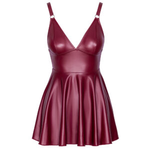 Rød Wetlook Mini Kjole