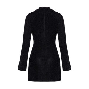 Noir Kjole med Glitter Krave