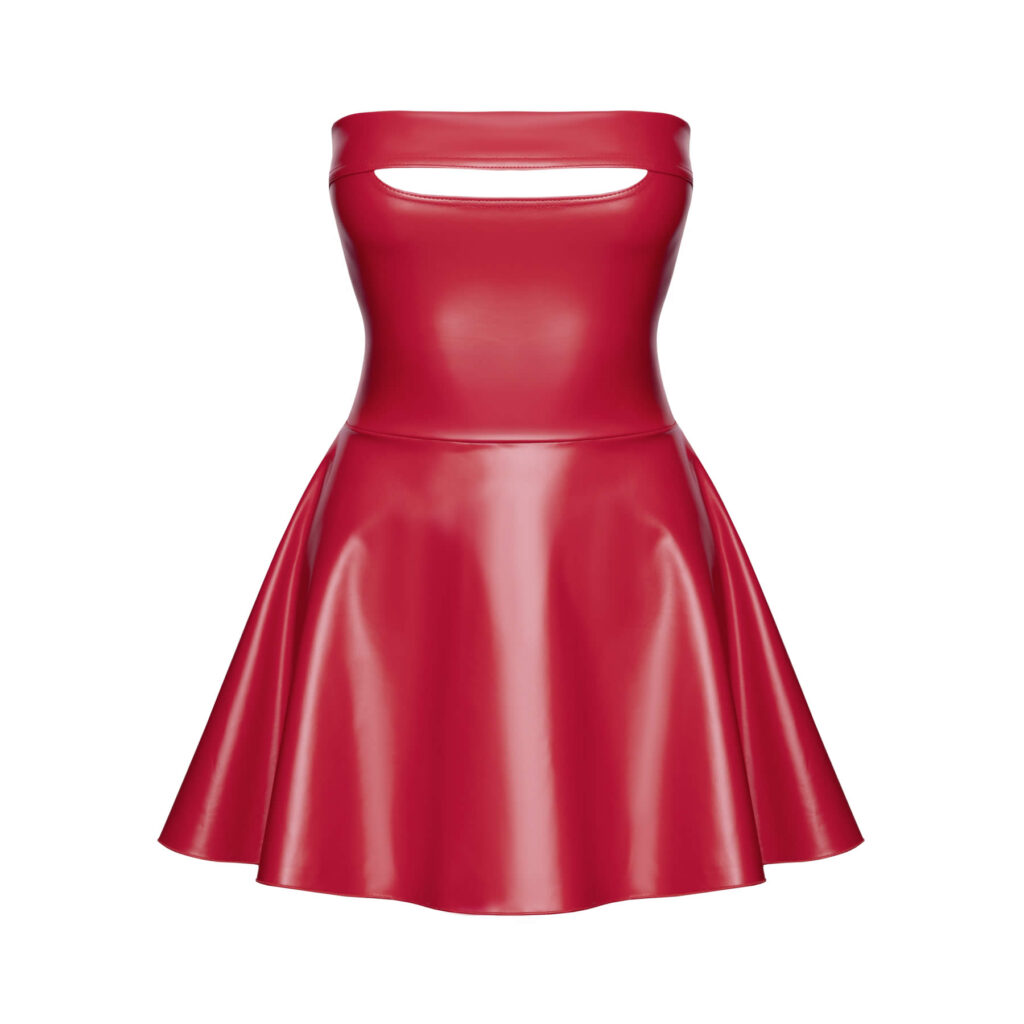 Noir Wetlook Kjole i Rød