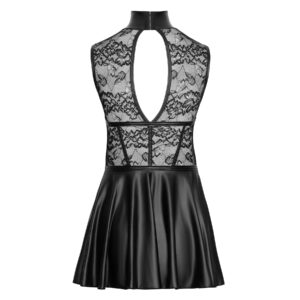 Wetlook og Blonde kjole med Åben Barm