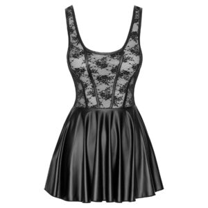 Kjole med Wetlook Nederdel og Blonde Top