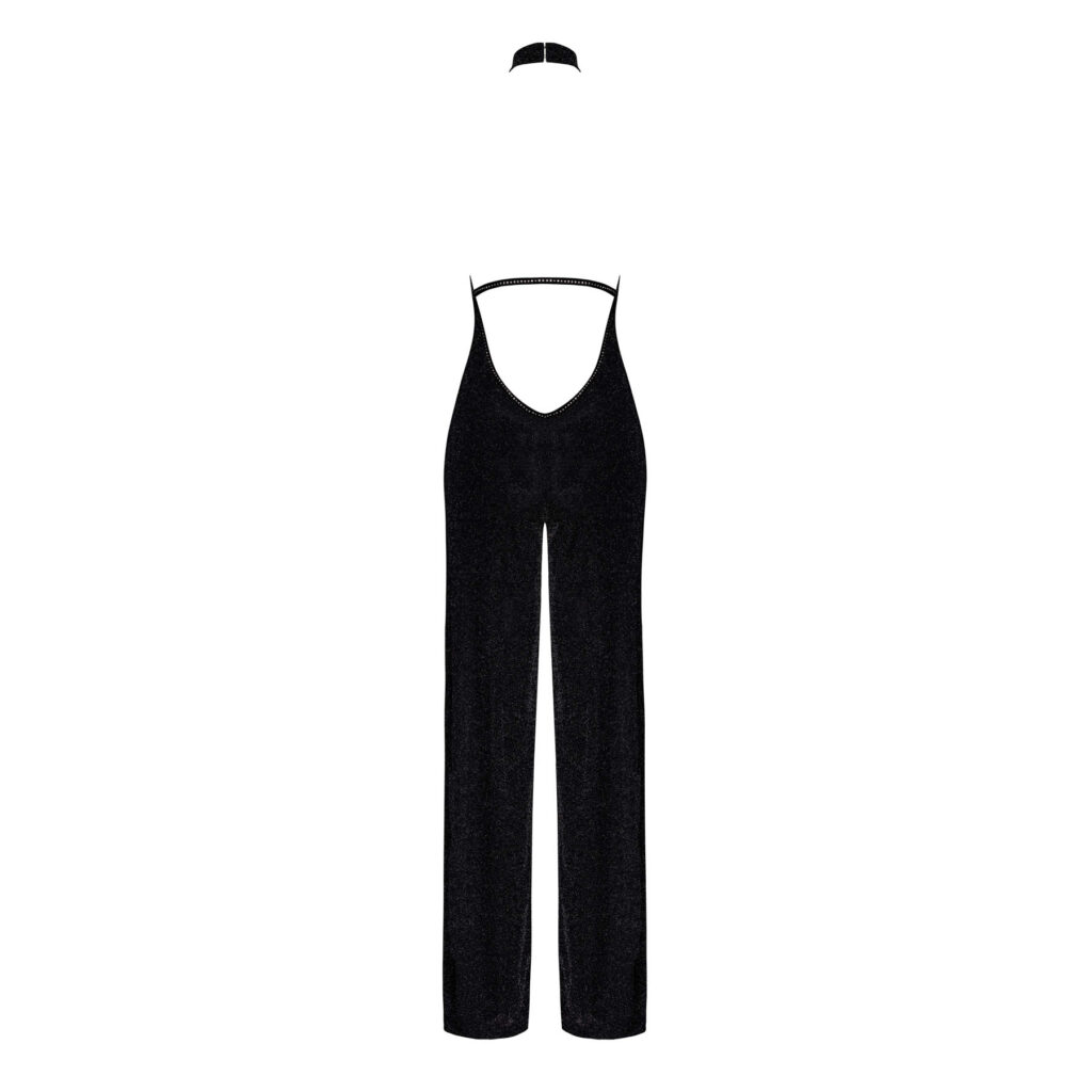 Noir Jumpsuit i Transparent med Glitter