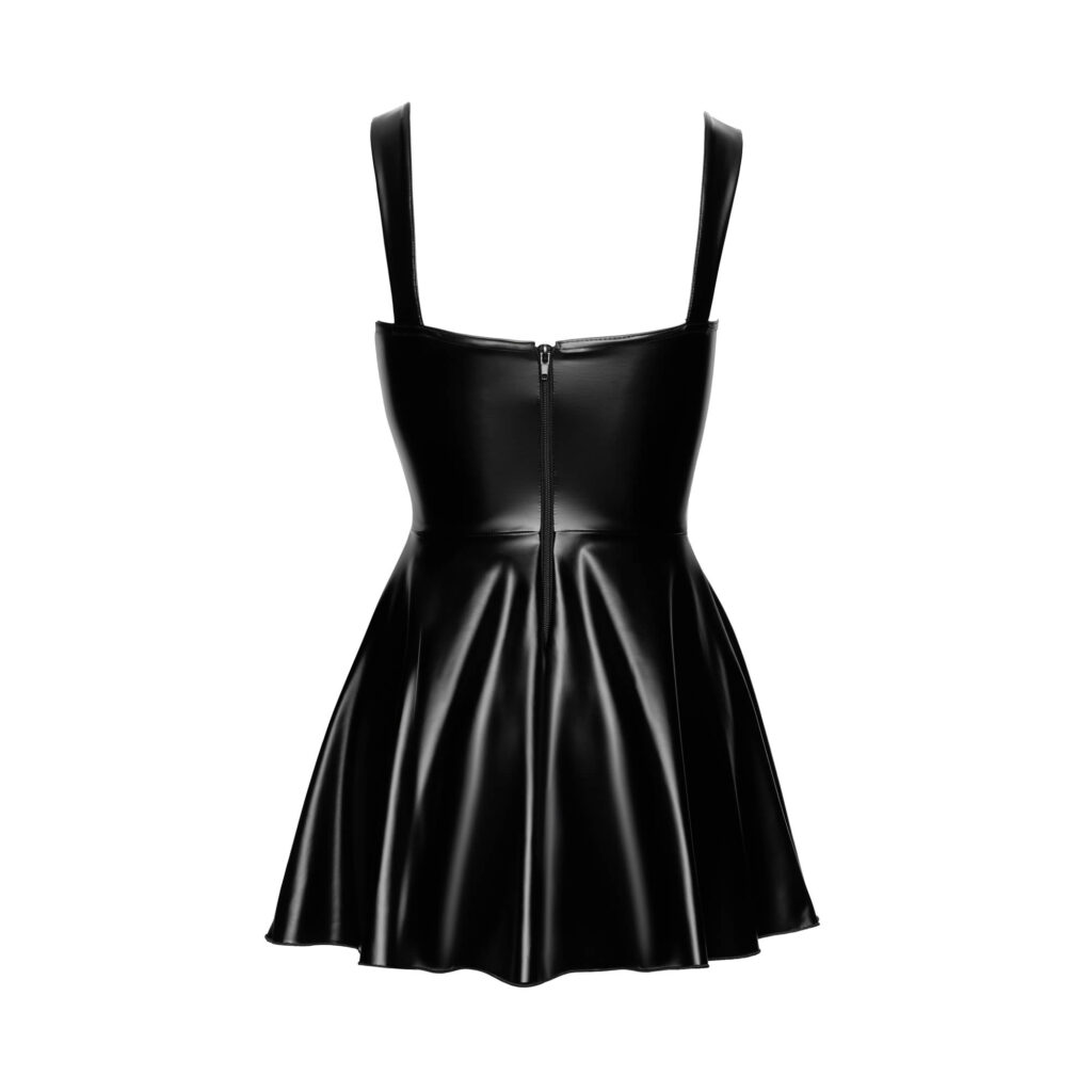 Noir Wetlook Kjole med Snører