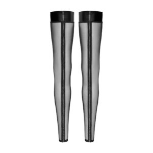 Noir Overknee Strømper uden fod og med Wetlook Kant