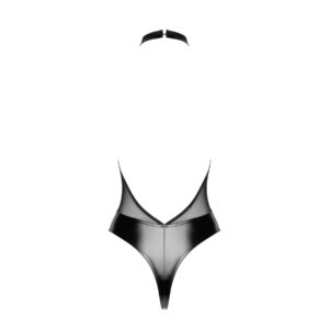 Noir Wetlook Body med Transparent Holderneck Top