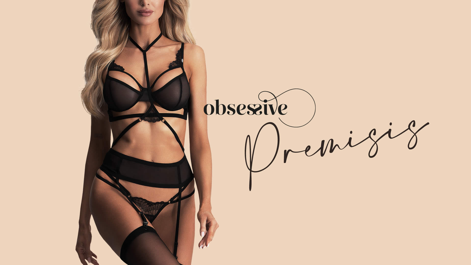 Obsessive Premisis Lingeri Sæt i Sort