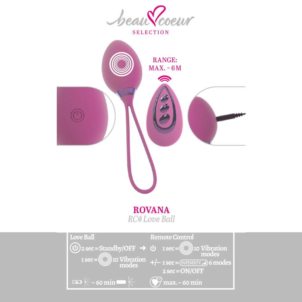 Beau Coeur ROVANA Fjernbetjent Vibrator Æg