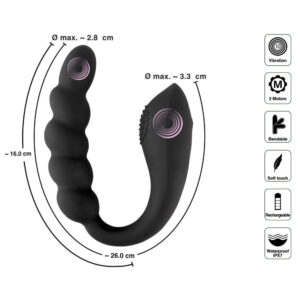 Black Velvets Bendable dual stimulator Anal og Lay-On Vibrator