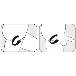 Black Velvets Bendable dual stimulator Anal og Lay-On Vibrator