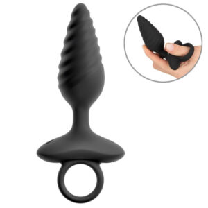 Anos Flexible Anal Plug Twisted Design med Vibrator