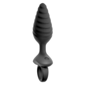 Anos Flexible Anal Plug Twisted Design med Vibrator