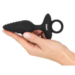 Anos Flexible Anal Plug Twisted Design med Vibrator