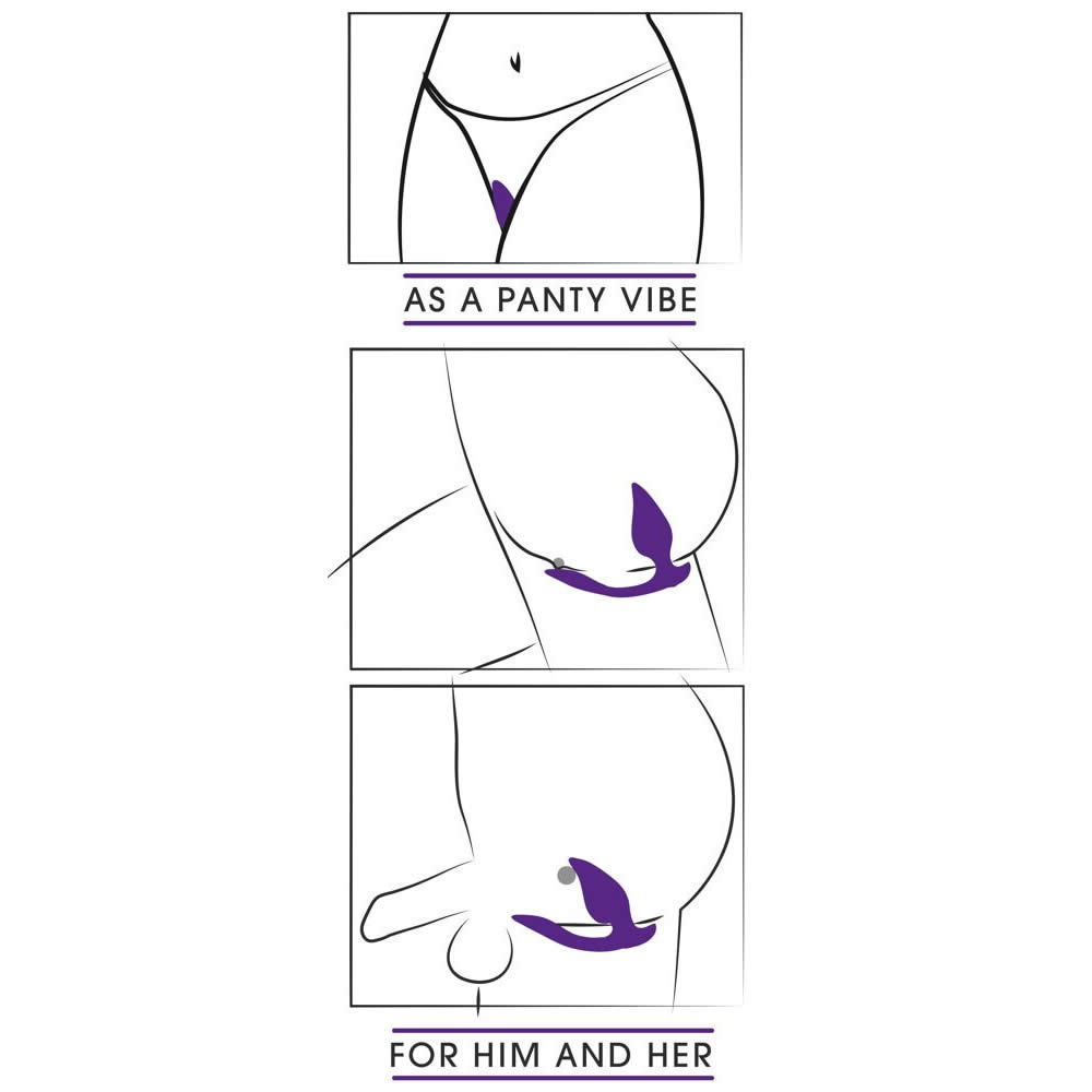 Sweet Smile Fjernbetjent 2 i 1 Panty og Anal Plug Vibrator