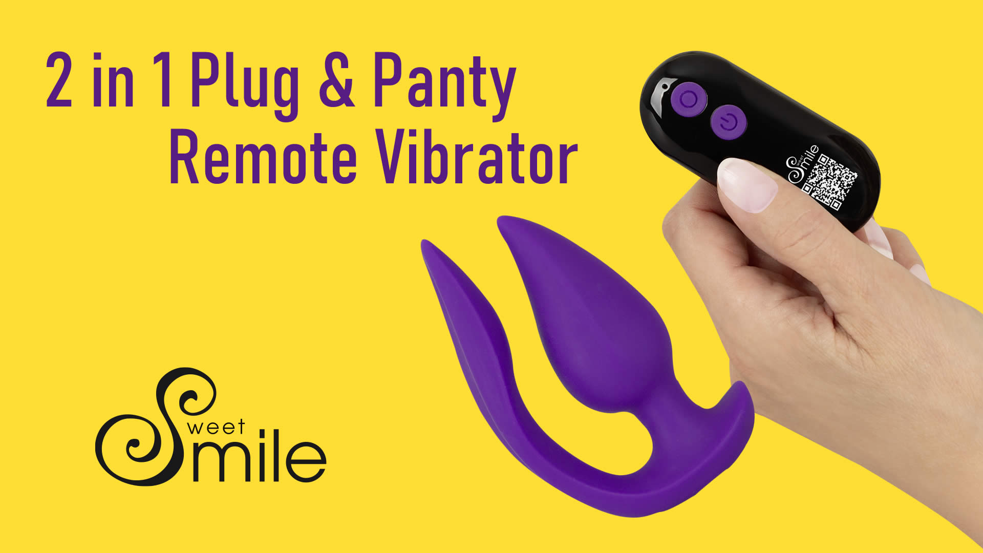 Sweet Smile Fjernbetjent 2 i 1 Panty og Anal Plug Vibrator
