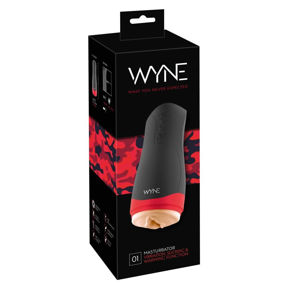 Wyne Masturbator 01 med Varme, Vibrator og Suge Funktion