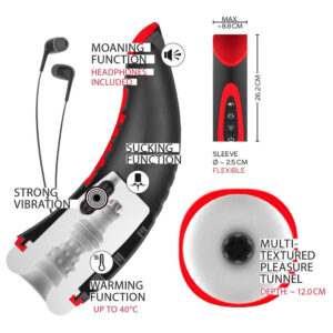 Wyne Masturbator 03 med Varme, Vibrator og Suge Funktion