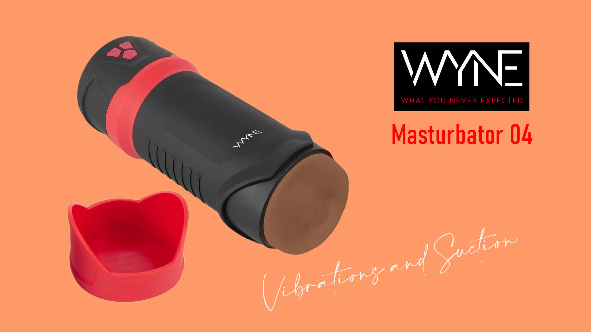 Wyne Masturbator 04 med Vibrator og Suge Funktion