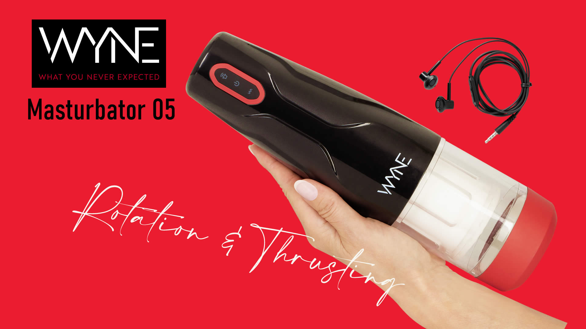 Wyne Masturbator 05 med Rotation og Støde Funktion