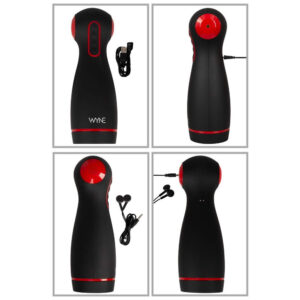 Wyne Masturbator 06 med Vibrator, Suge og Tryk Funktion