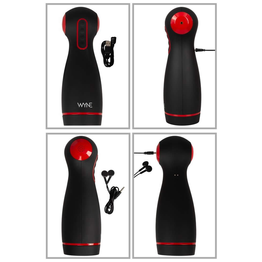 Wyne Masturbator 06 med Vibrator, Suge og Tryk Funktion