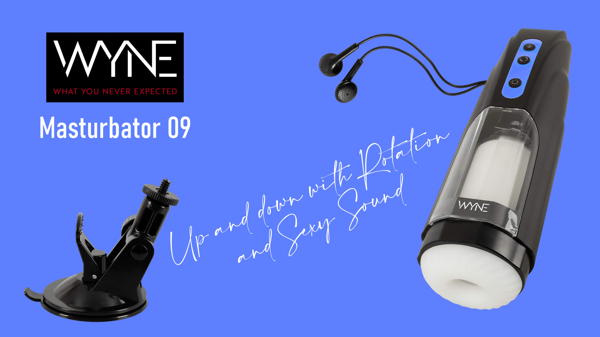 Wyne Masturbator 09 med Rotation Op og Ned samt Lyd