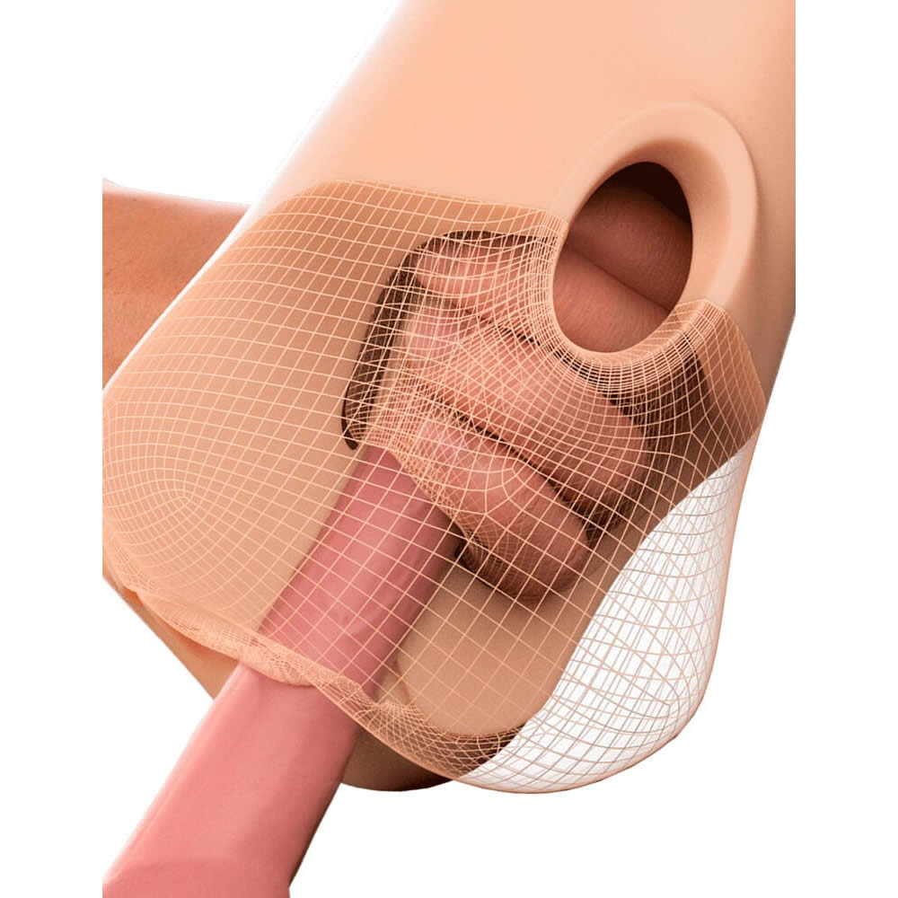 PDX Plus Pussy Double Pounder Masturbator med Vibrator