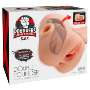 PDX Plus Pussy Double Pounder Masturbator med Vibrator
