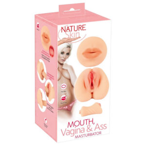 Natur Skin Mund, Vagina og Anus Masturbator