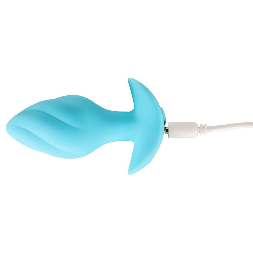 Cuties Vibrating Mini Butt Plug Blue Rose