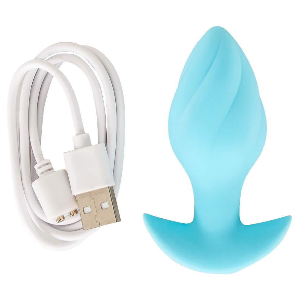 Cuties Vibrating Mini Butt Plug Blue Rose