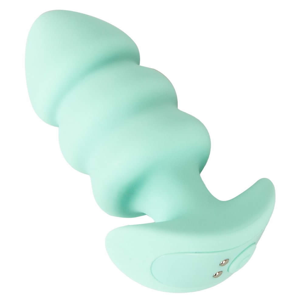 Cuties Vibrating Mini Butt Plug Teal Tree