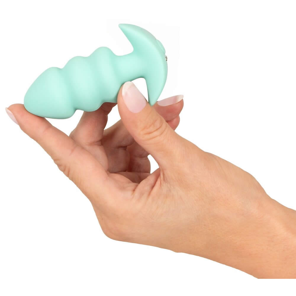 Cuties Vibrating Mini Butt Plug Teal Tree